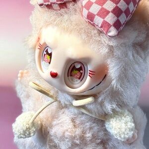 Custom Pink Bear Fantasy Plushie Keychain